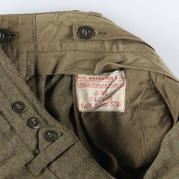 1960'S German military double knee military wool cargo pants 172-78-78 men's w33 equivalent vintage /eaa506034
