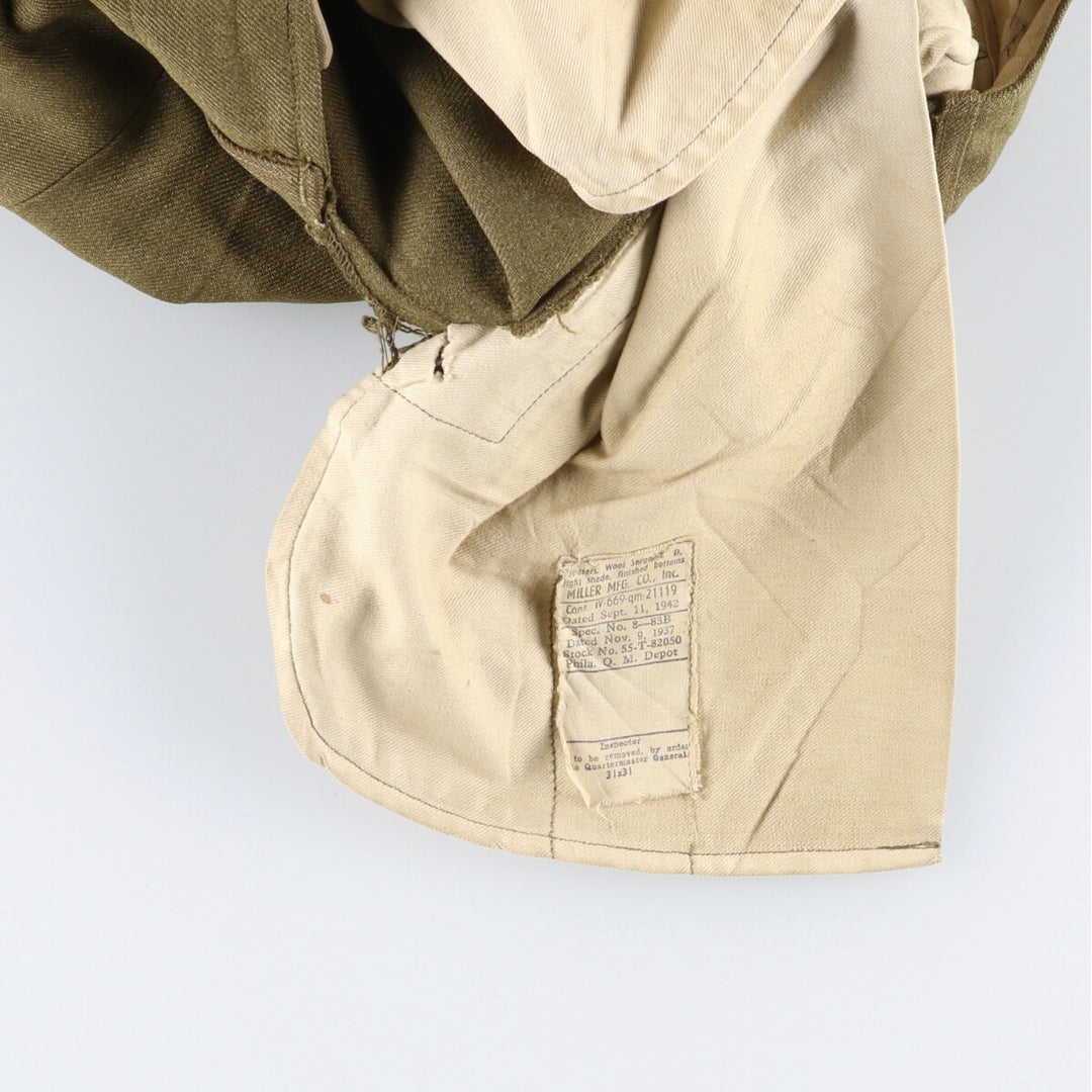 1940'S US military genuine military wool pants trousers made in USA WAIST 31 INSEAM 31 men's w31 equivalent vintage /eaa506039