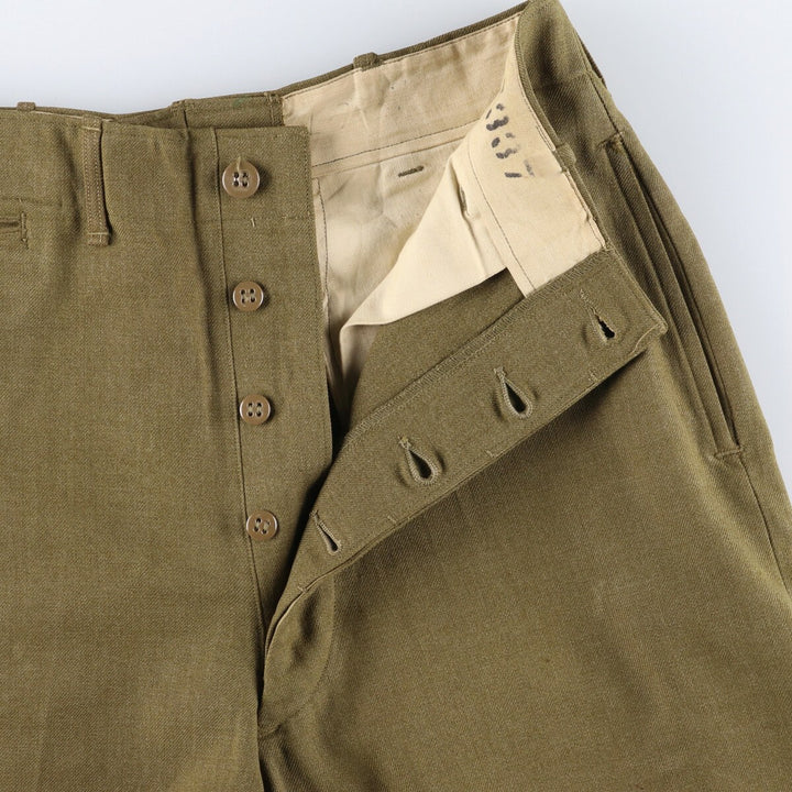 1940'S US military genuine military wool pants trousers made in USA WAIST 31 INSEAM 31 men's w31 equivalent vintage /eaa506039