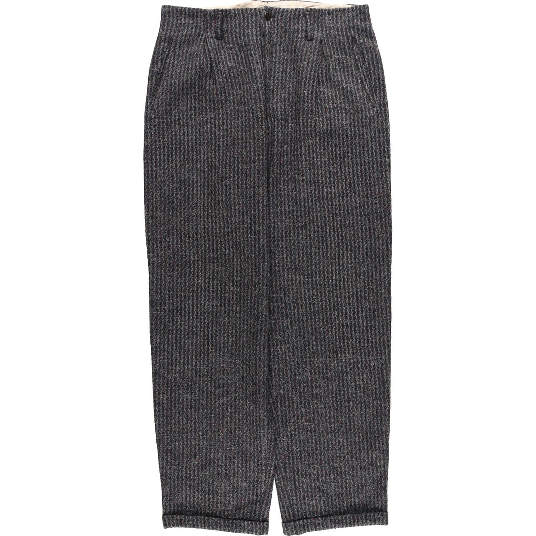 70s~80'S RIORDA Color Nep One-pleat Wool Pants Slacks Made in Italy Men's W34 Vintage /eaa506046