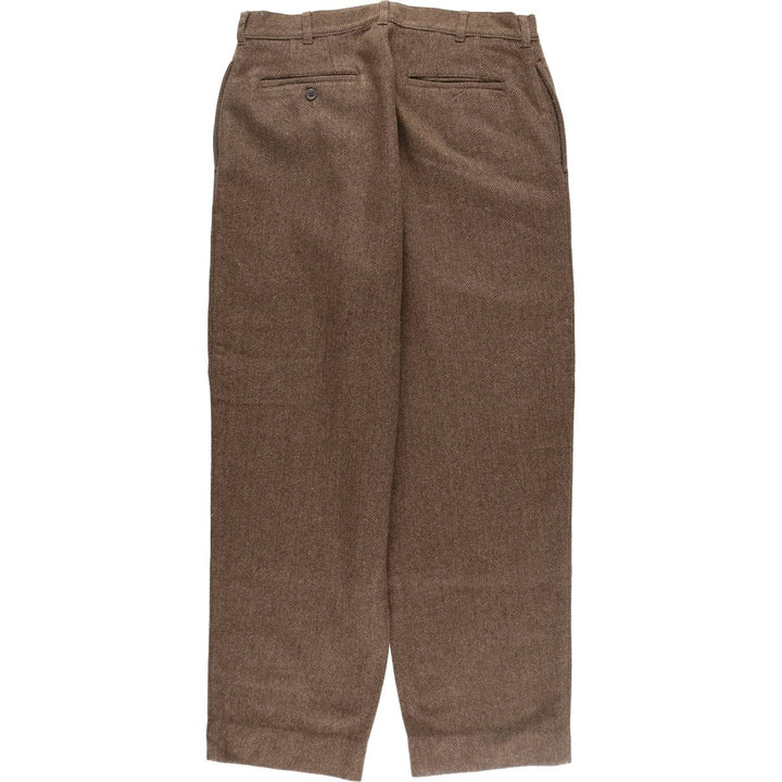 90'S J.Crew Two-pleat Herringbone Wool Pants Slacks Men's W34 Vintage / eaa506056