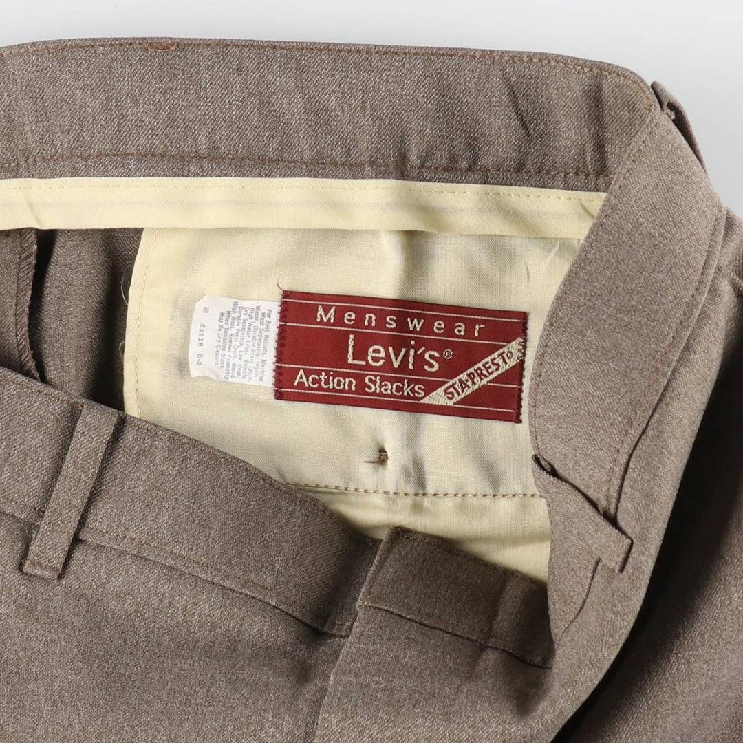 80's Levi's ACTION SLACKS STA-PREST Sta-Prest slacks pants for men, size W34, vintage / eaa506058