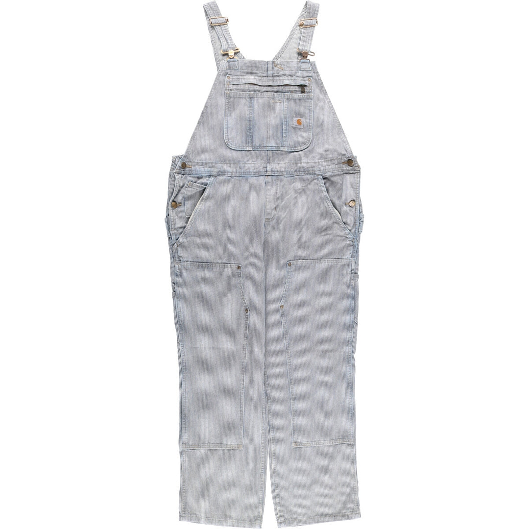 Carhartt Hickory Stripe Double Knee Denim Overalls for Men, W37 equivalent / eaa506082