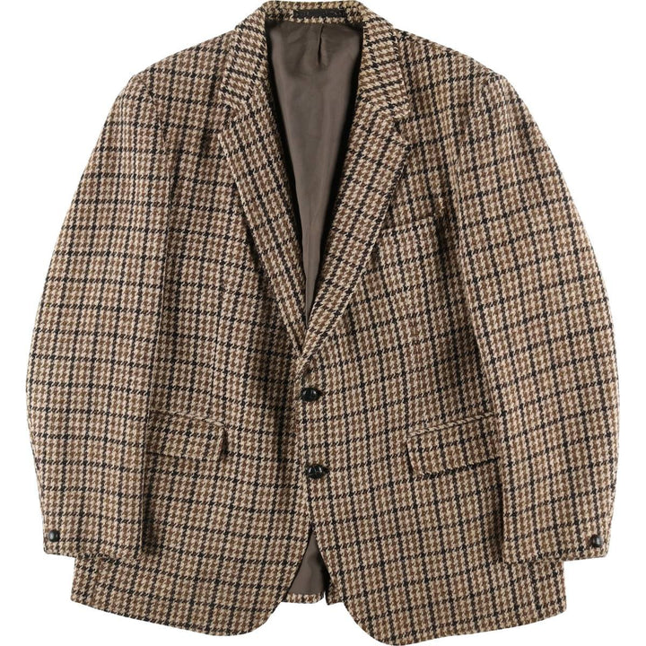 80'S Grendale Harris Tweed Gun Club Check Wool Tailored Jacket Men's L Size Vintage /eaa506122