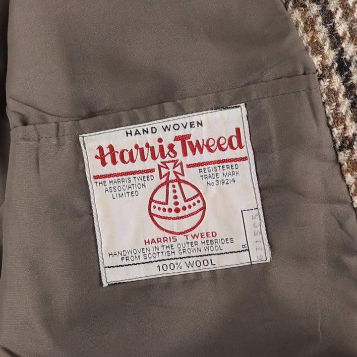 80'S Grendale Harris Tweed Gun Club Check Wool Tailored Jacket Men's L Size Vintage /eaa506122