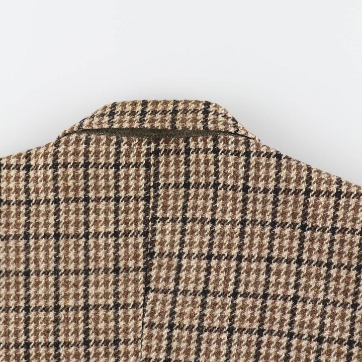 80'S Grendale Harris Tweed Gun Club Check Wool Tailored Jacket Men's L Size Vintage /eaa506122