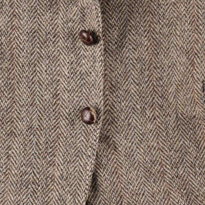 HUFFMAN'S Harris Tweed Herringbone Wool Tailored Jacket Made in USA Men's XL /eaa506124