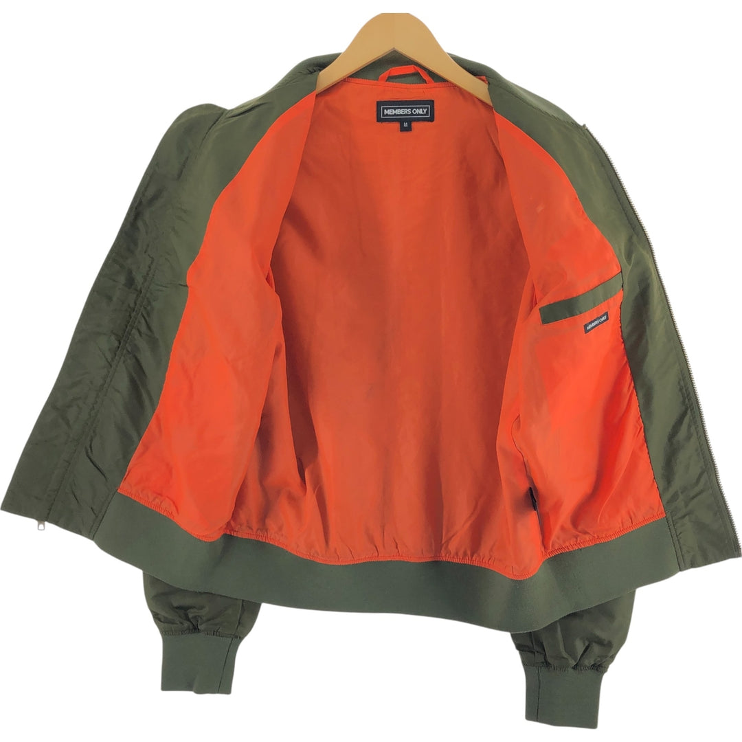 Civilian goods Members Only MEMBERS ONLY MA-1 type military flight jacket Men's M equivalent /eaa506134