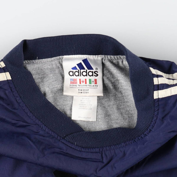 90'S Adidas V-neck nylon pullover, men's XL size, vintage / eaa506150