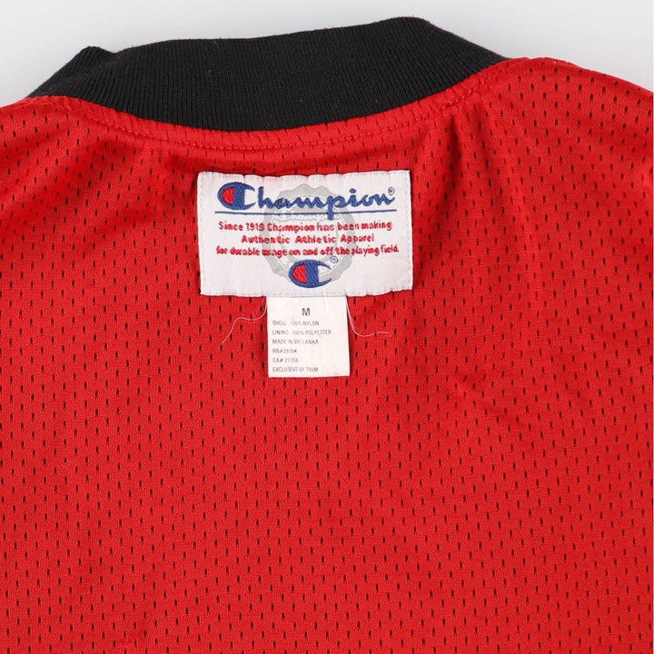 90'S Champion NBA CHICAGO BULLS reversible V-neck nylon pullover, men's size M, vintage /eaa506153