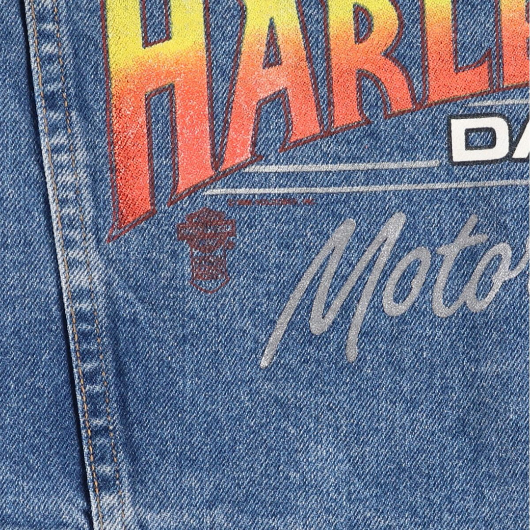 Harley-Davidson Eagle Pattern Back Print Denim Jacket G-Jean Men's XL /eaa506189