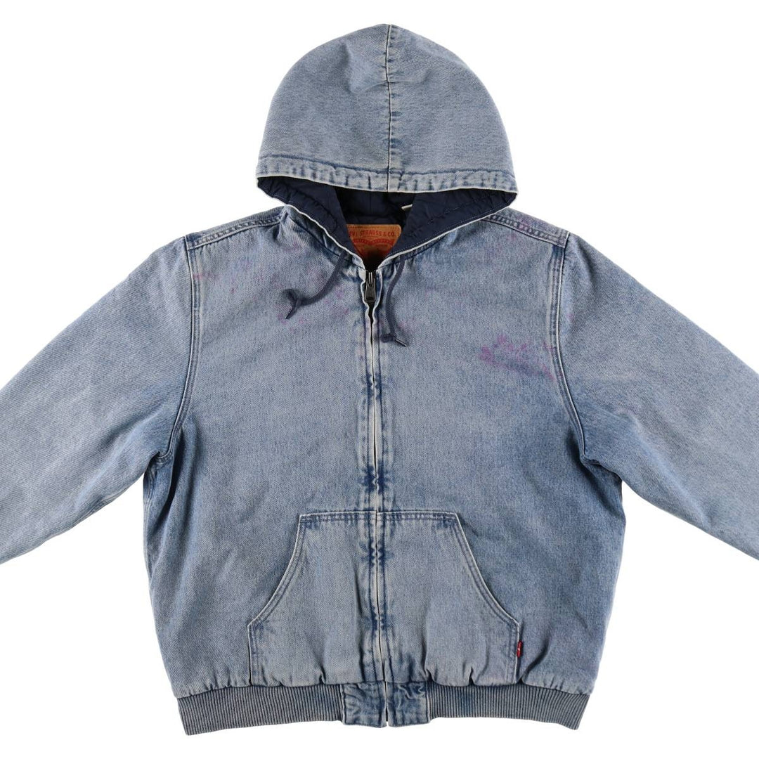 Levi's Padded Denim Parka, Men's Size L unclear blue type Vintage Second Hand