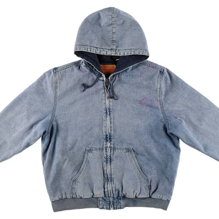 Levi's Padded Denim Parka, Men's Size L unclear blue type Vintage Second Hand