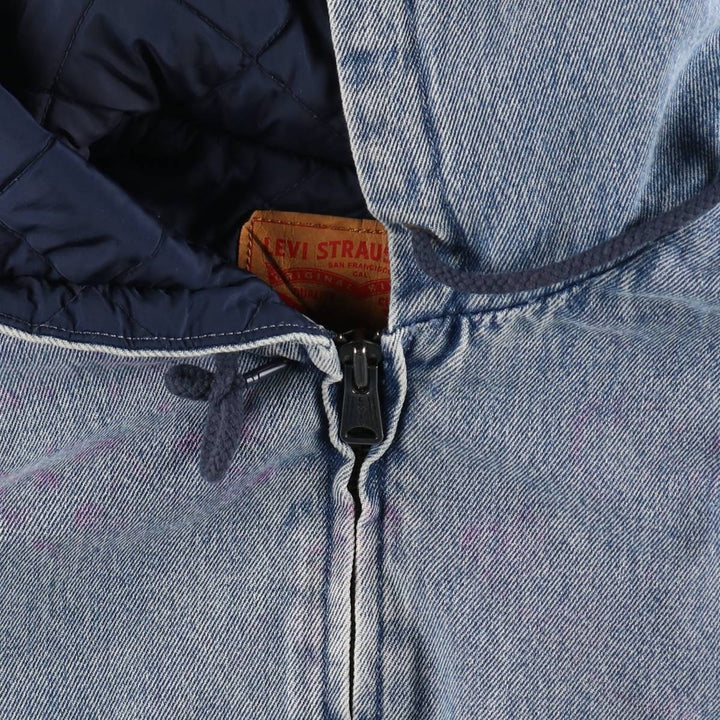 Levi's Padded Denim Parka, Men's Size L unclear blue type Vintage Second Hand