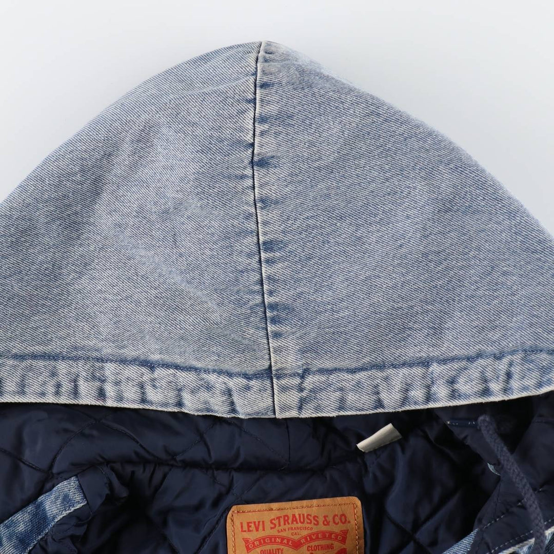 Levi's Padded Denim Parka, Men's Size L unclear blue type Vintage Second Hand