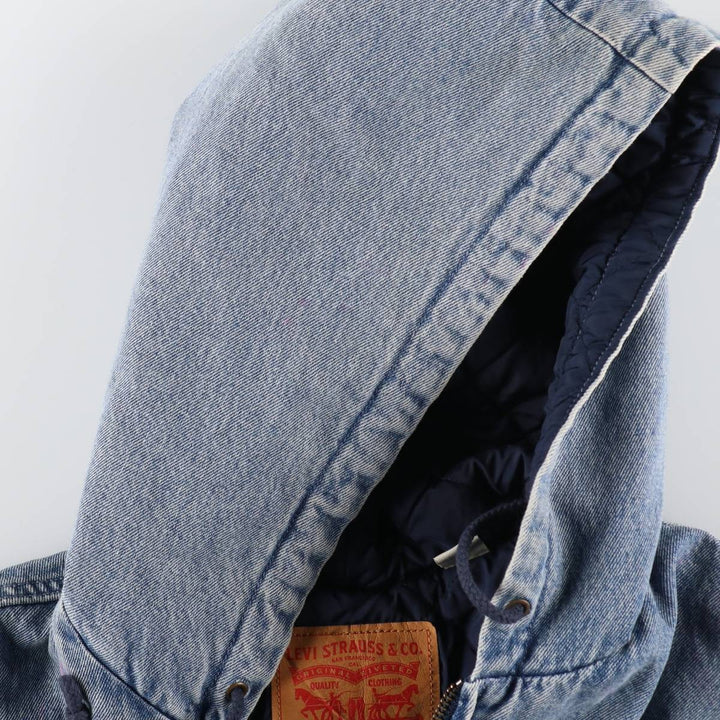 Levi's Padded Denim Parka, Men's Size L unclear blue type Vintage Second Hand