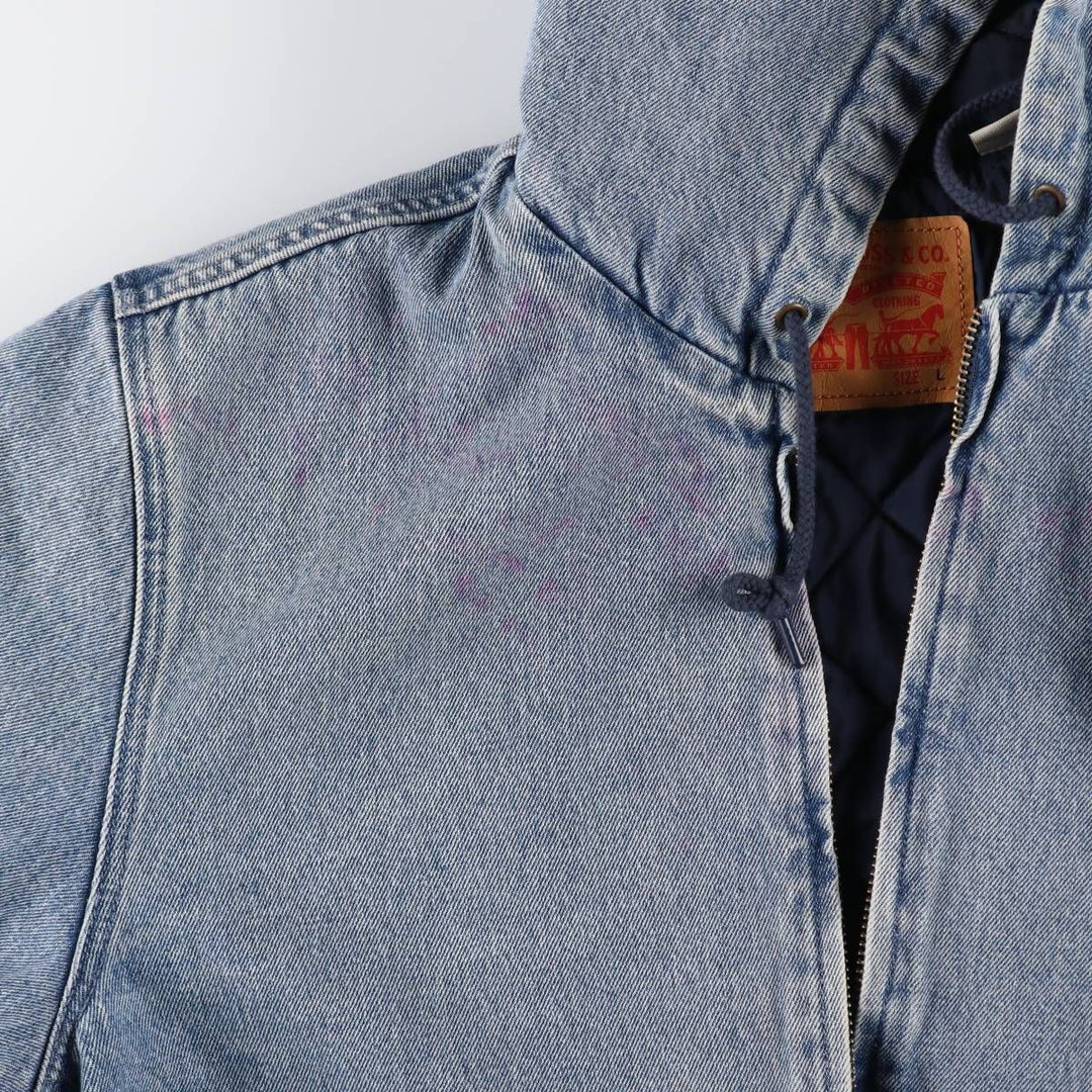 Levi's Padded Denim Parka, Men's Size L unclear blue type Vintage Second Hand