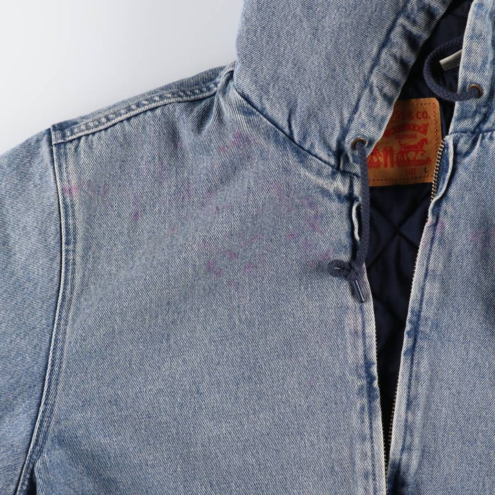 Levi's Padded Denim Parka, Men's Size L unclear blue type Vintage Second Hand
