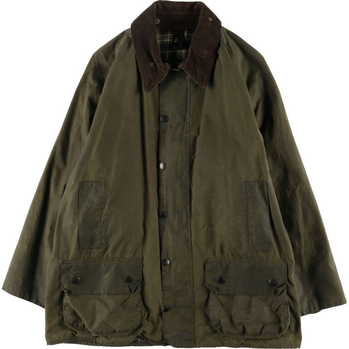 80s-90'S Barbour BEAUFORT Beaufort Old 3 Warrant Oiled Hunting Jacket Made in England Men's L size /eaa506201