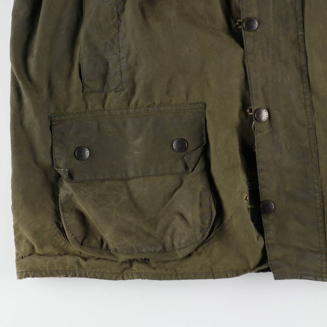 80s-90'S Barbour BEAUFORT Beaufort Old 3 Warrant Oiled Hunting Jacket Made in England Men's L size /eaa506201