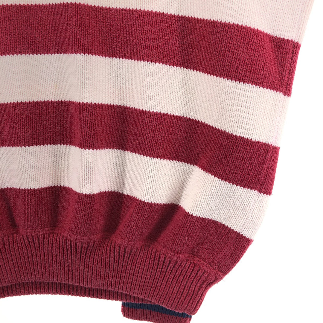 90'S Eddie Bauer Striped Pattern Cotton Knit Sweater Men's Size L Vintage / eaa506239