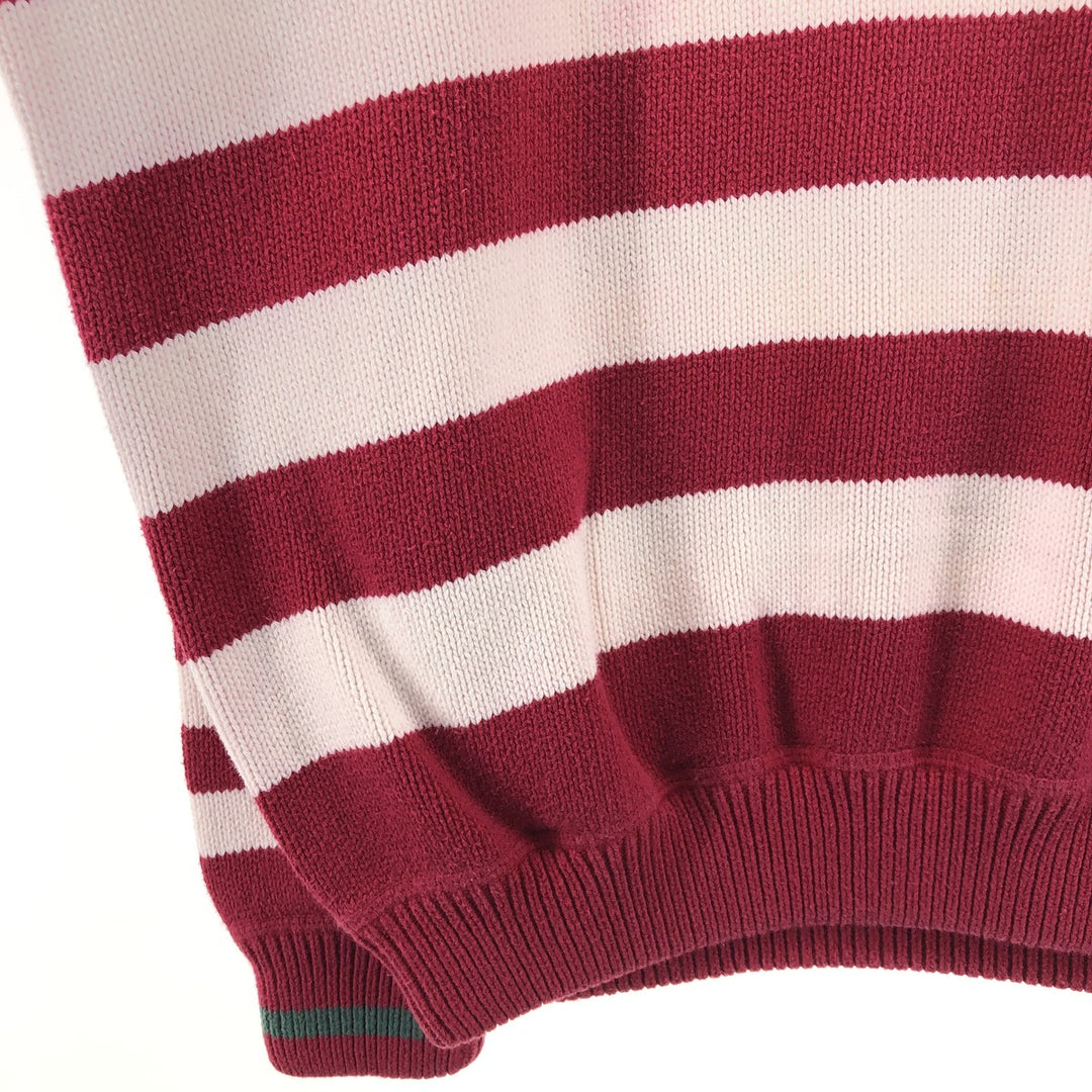 90'S Eddie Bauer Striped Pattern Cotton Knit Sweater Men's Size L Vintage / eaa506239