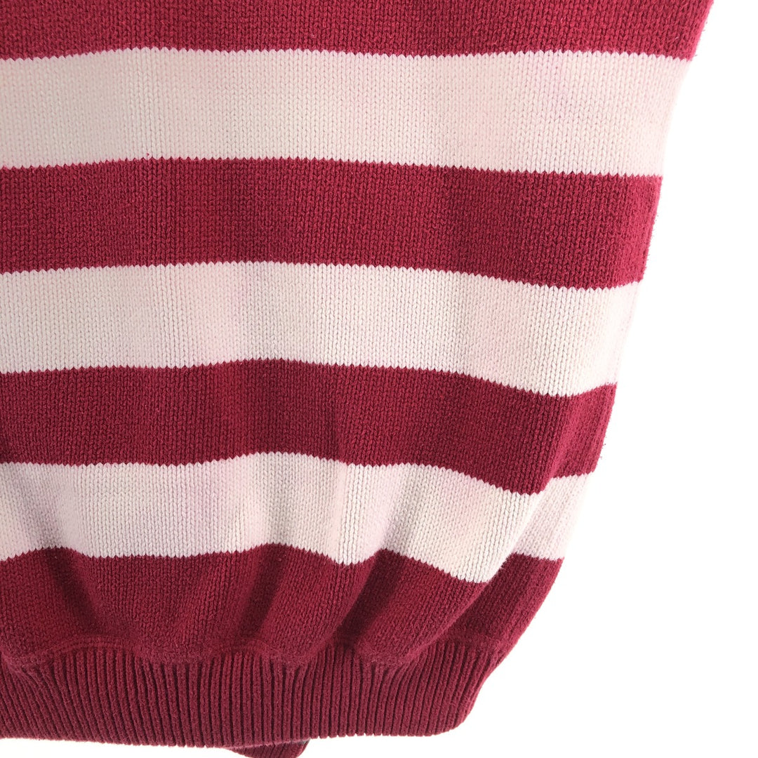 90'S Eddie Bauer Striped Pattern Cotton Knit Sweater Men's Size L Vintage / eaa506239