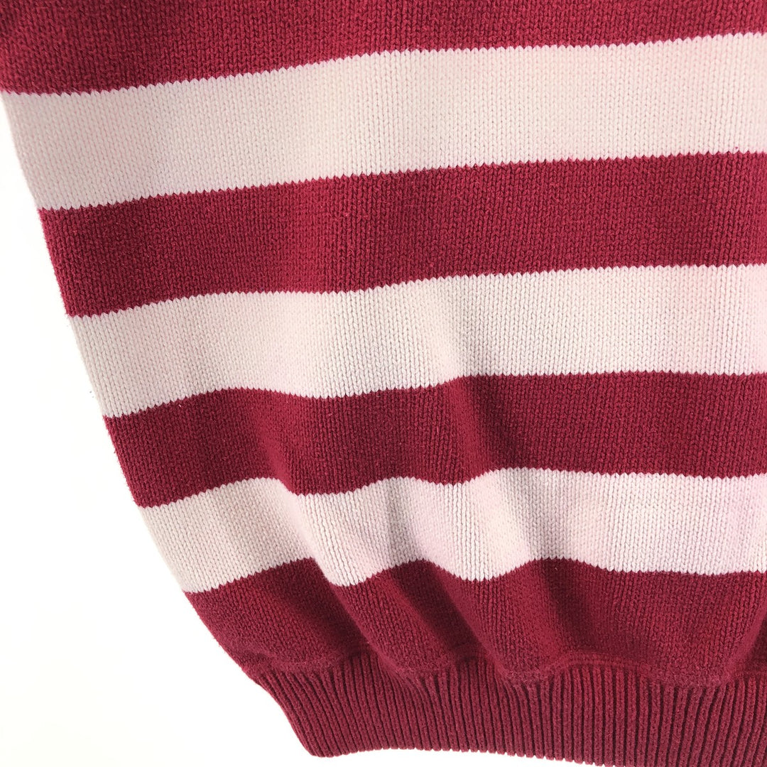 90'S Eddie Bauer Striped Pattern Cotton Knit Sweater Men's Size L Vintage / eaa506239