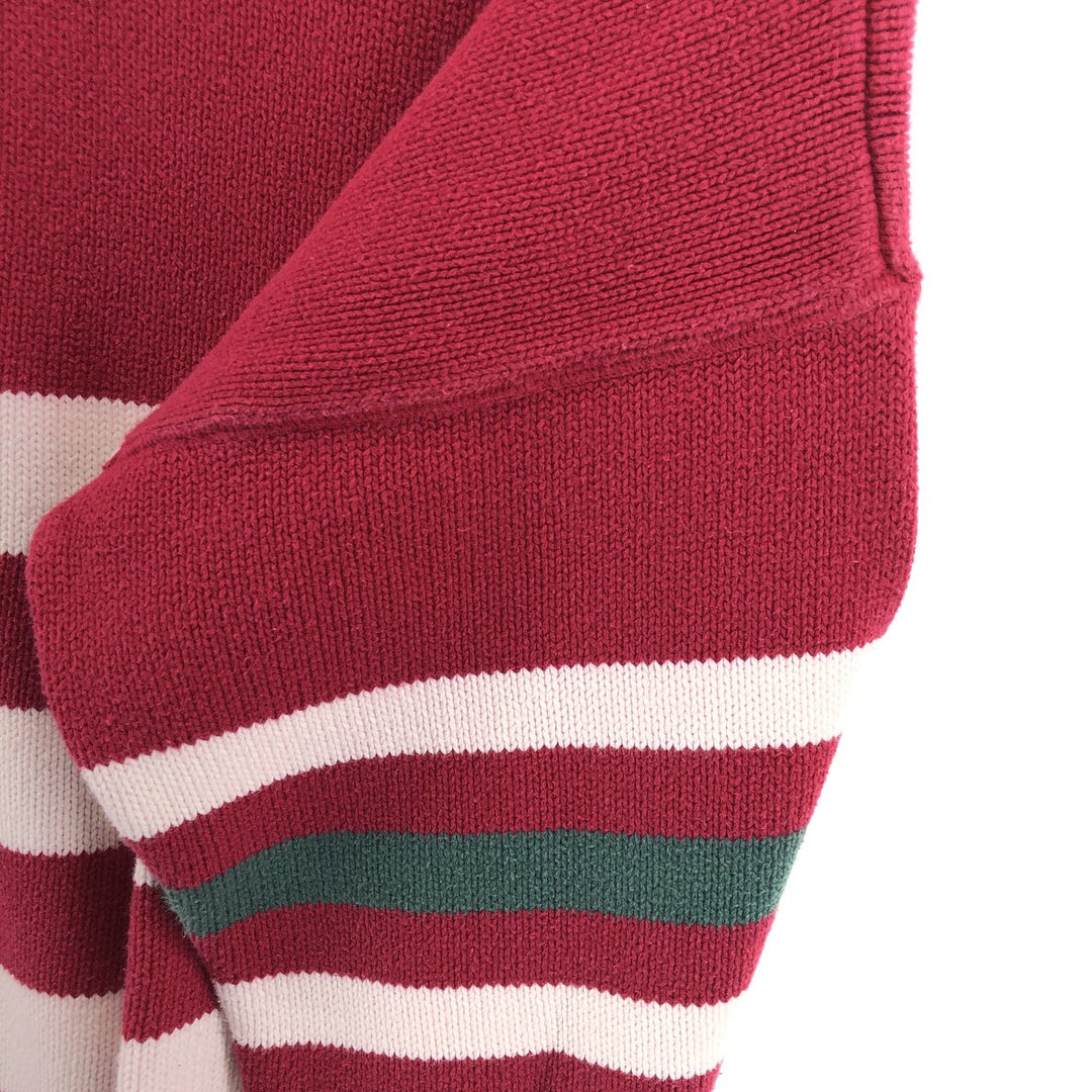 90'S Eddie Bauer Striped Pattern Cotton Knit Sweater Men's Size L Vintage / eaa506239