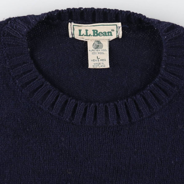 80'S LLBean wool knit sweater, men's size L /eaa506252