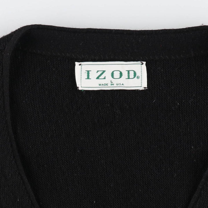 IZOD Acrylic Knit Cardigan Made in USA Men's L size /eaa506258