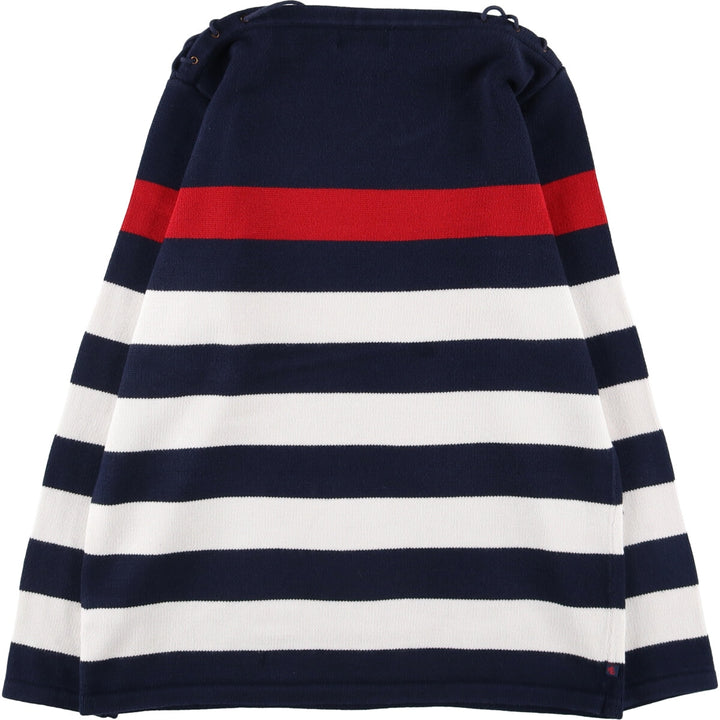 Ralph Lauren LAUREN Lauren Striped Pattern Boat Neck Cotton Knit Sweater Women's M Size / eaa506286