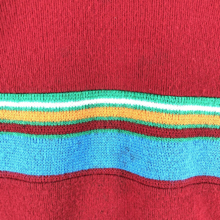 Vintage 70s-80'S acrylic knit sweater, size M, men's Oron Acrylic red type Vintage Second Hand