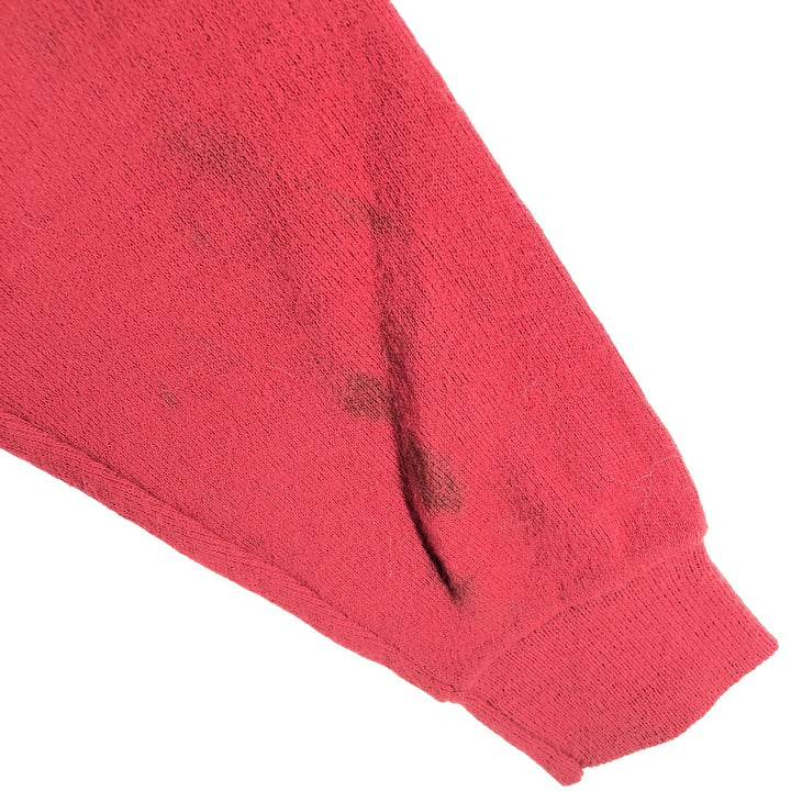 Vintage 70s-80'S acrylic knit sweater, size M, men's Oron Acrylic red type Vintage Second Hand