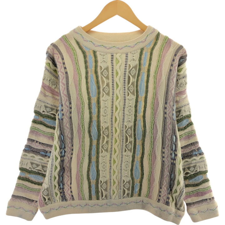 All-over pattern 3D knit sweater for women, size M /eaa506348