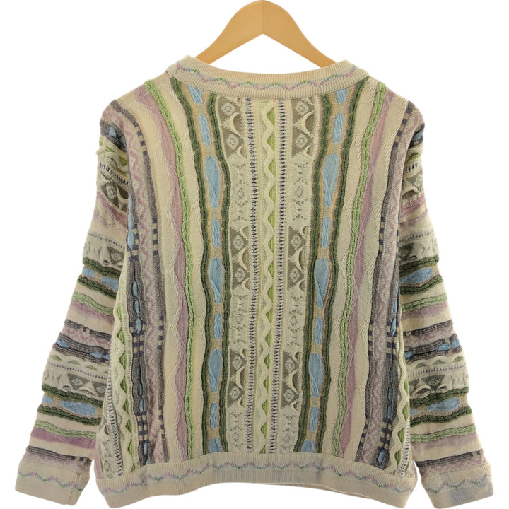 All-over pattern 3D knit sweater for women, size M /eaa506348