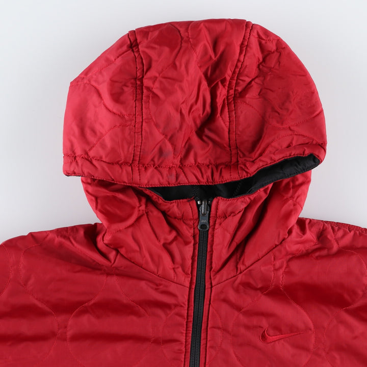 90'S Nike reversible half-zip puffer jacket, men's size small, vintage polyester black type Vintage Second Hand