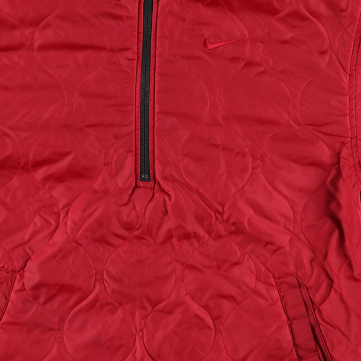 90'S Nike reversible half-zip puffer jacket, men's size small, vintage polyester black type Vintage Second Hand