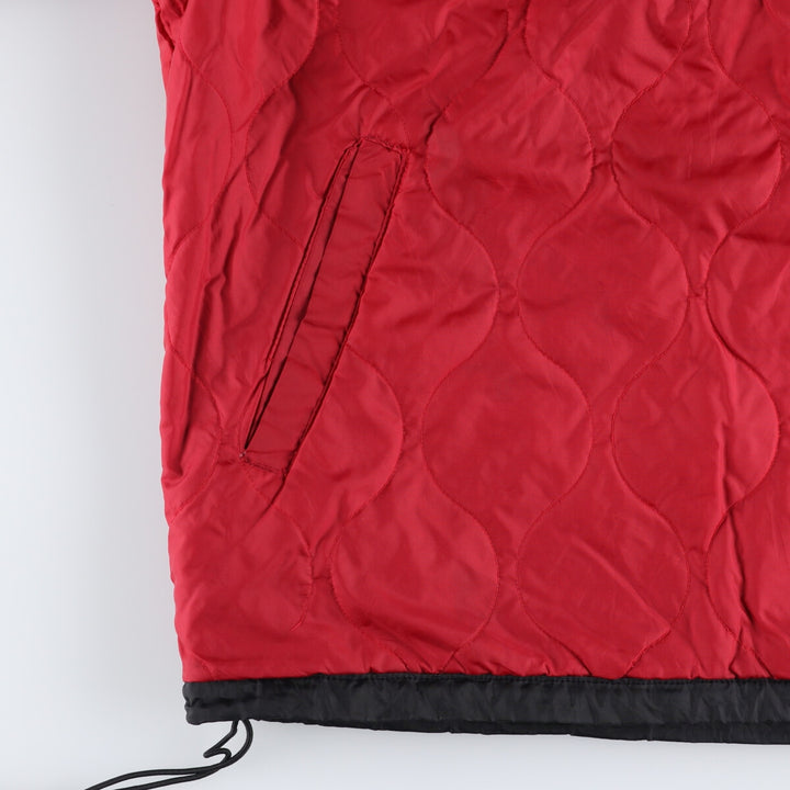 90'S Nike reversible half-zip puffer jacket, men's size small, vintage polyester black type Vintage Second Hand