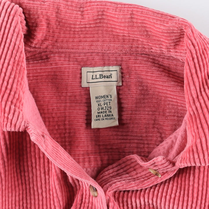 LLBean Long Sleeve Corduroy Shirt Box Shirt Men's XL Size /eaa506515