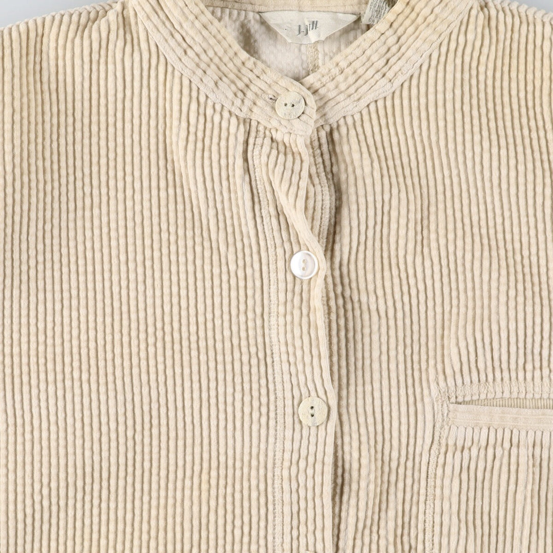 J-Jill No-collar Long-sleeve Corduroy Shirt Women's M size /eaa506516