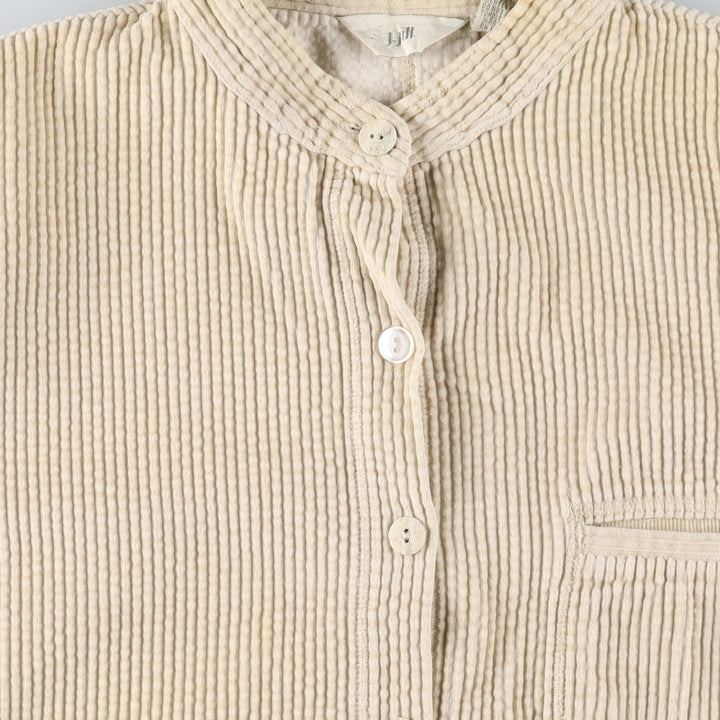 J-Jill No-collar Long-sleeve Corduroy Shirt Women's M size /eaa506516