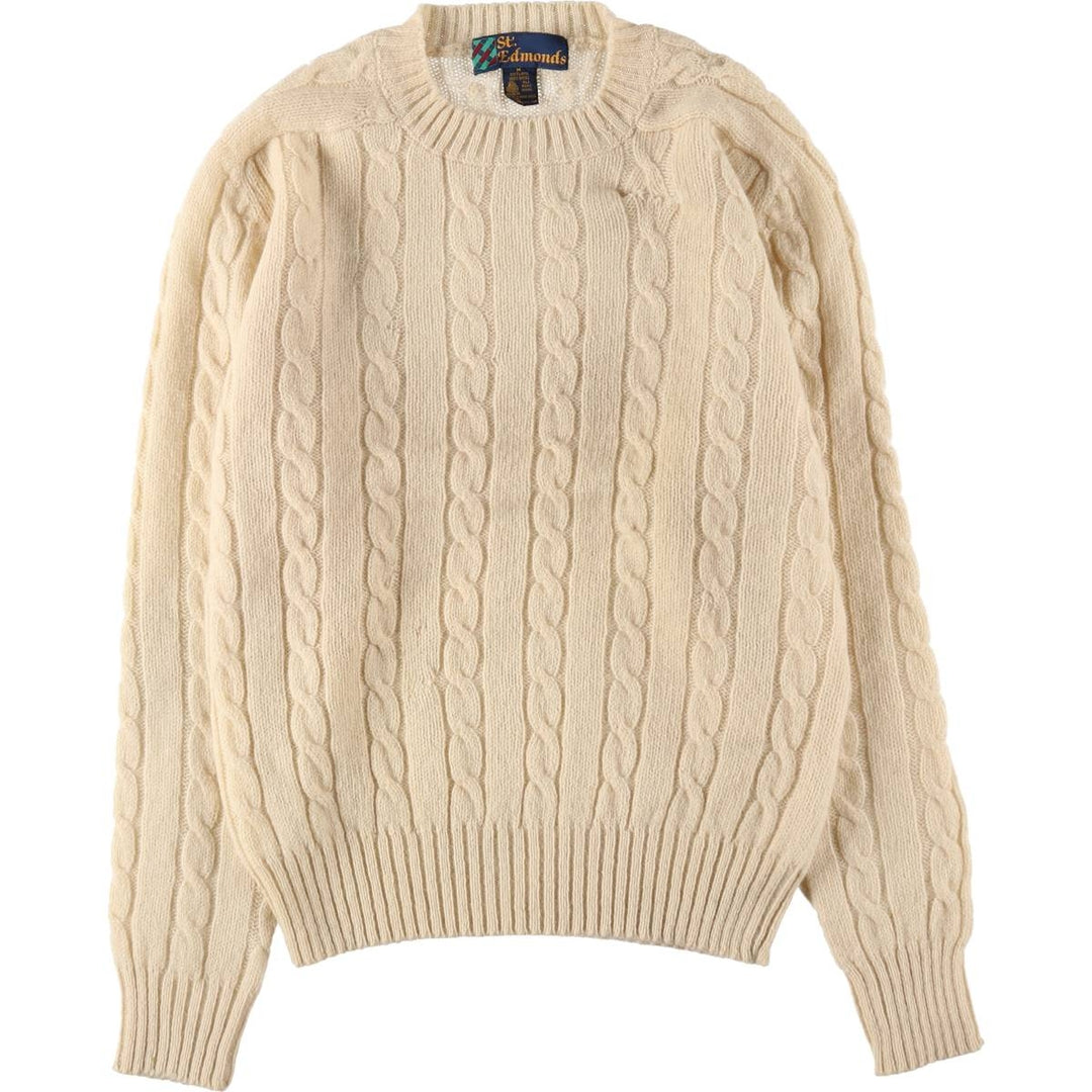 90'S St. Edmonds cable knit wool sweater, men's size M, vintage / eaa506532