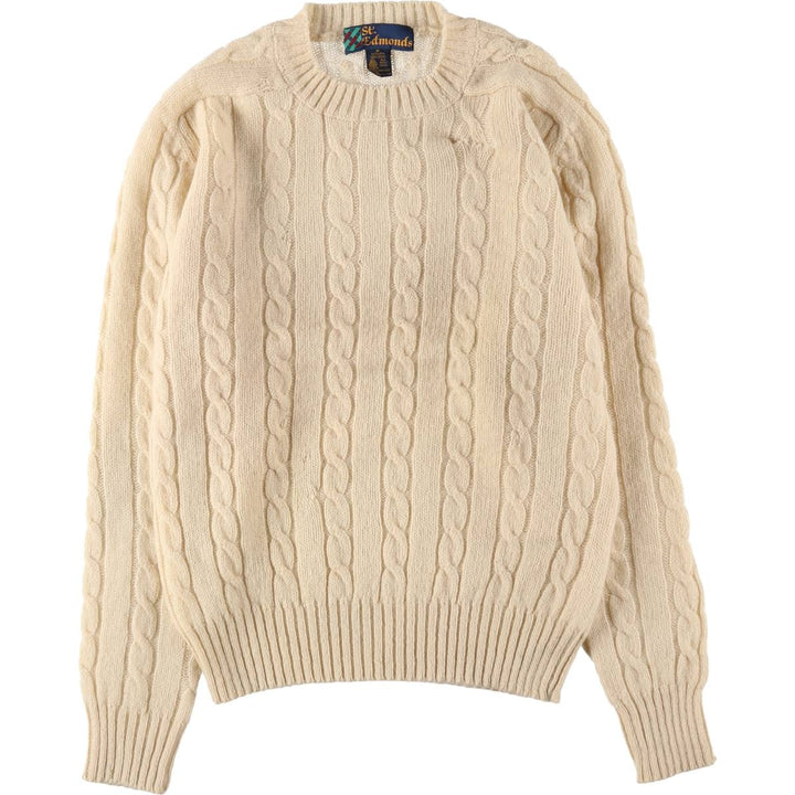 90'S St. Edmonds cable knit wool sweater, men's size M, vintage / eaa506532