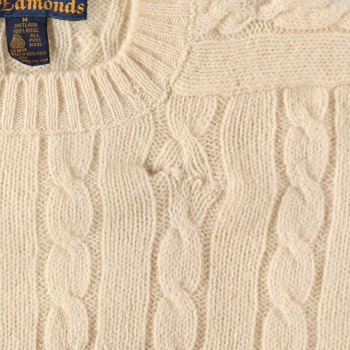 90'S St. Edmonds cable knit wool sweater, men's size M, vintage / eaa506532