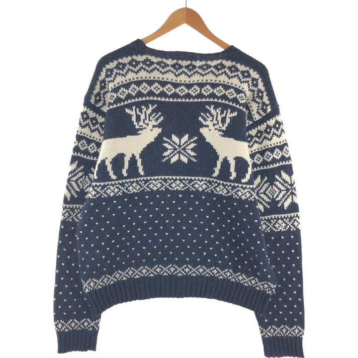 Ralph Lauren POLO by Ralph Lauren All-over Reindeer Pattern Nordic Sweater Men's L size / eaa506564