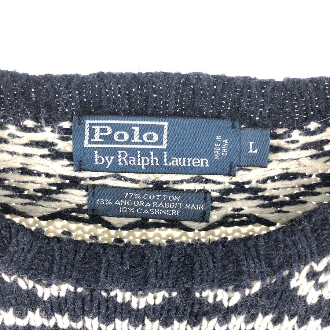 Ralph Lauren POLO by Ralph Lauren All-over Reindeer Pattern Nordic Sweater Men's L size / eaa506564