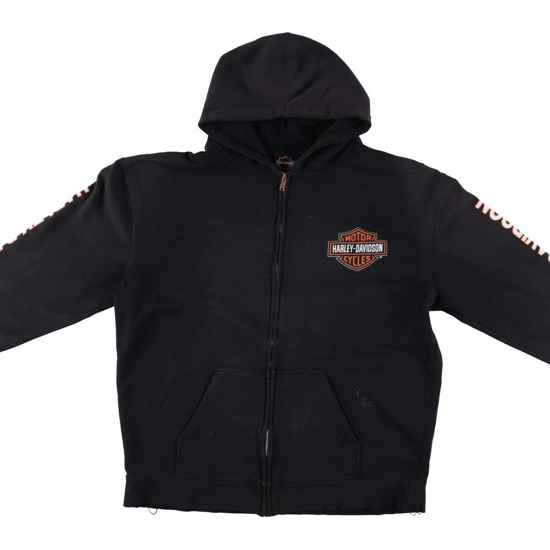 Harley-Davidson Back Print Sweat Full Zip Hoodie Men's XXL / eaa506565