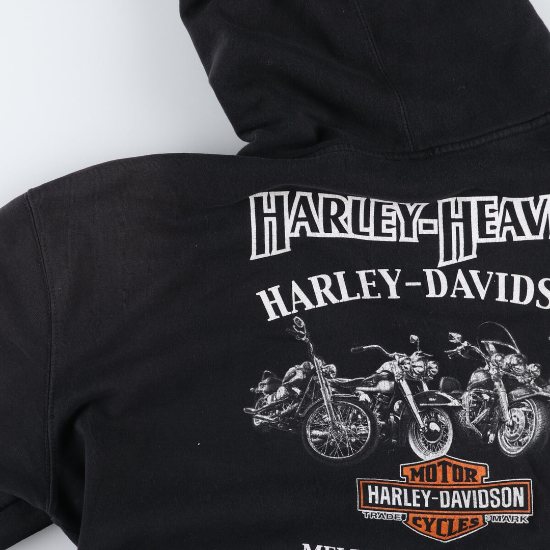 Harley-Davidson Back Print Sweat Full Zip Hoodie Men's XXL / eaa506565