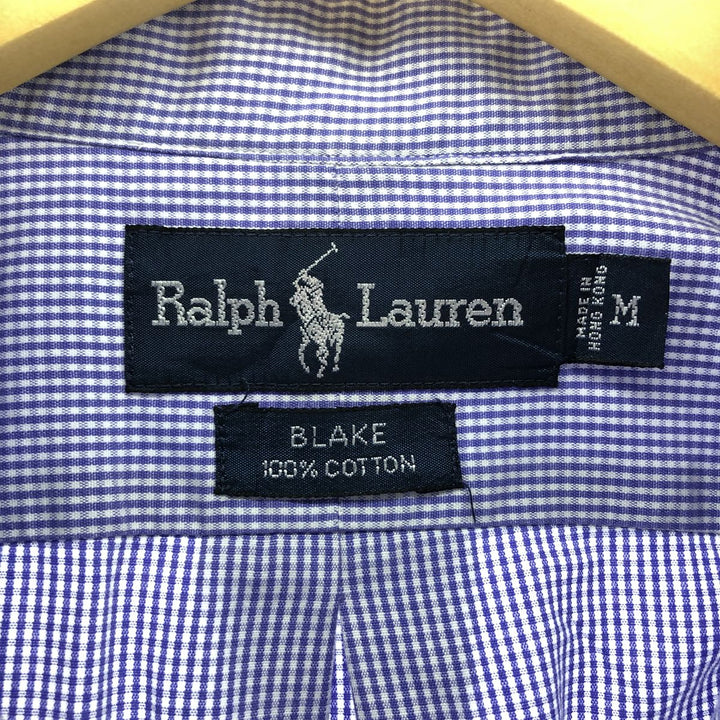 Ralph Lauren BLAKE Gingham Check Long Sleeve Button Down Check Shirt Men's M Size / eaa506632